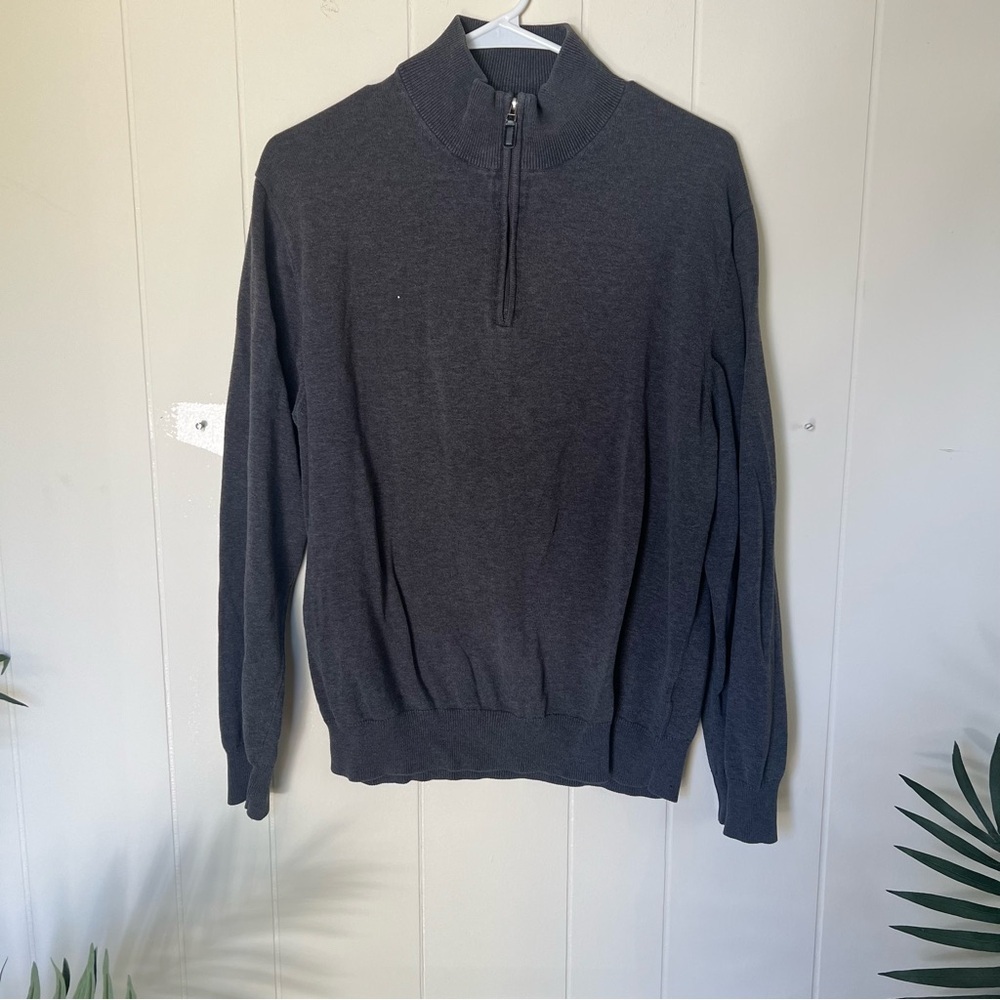 Jos. A. Bank Dark Gray Zip-Up Sweater